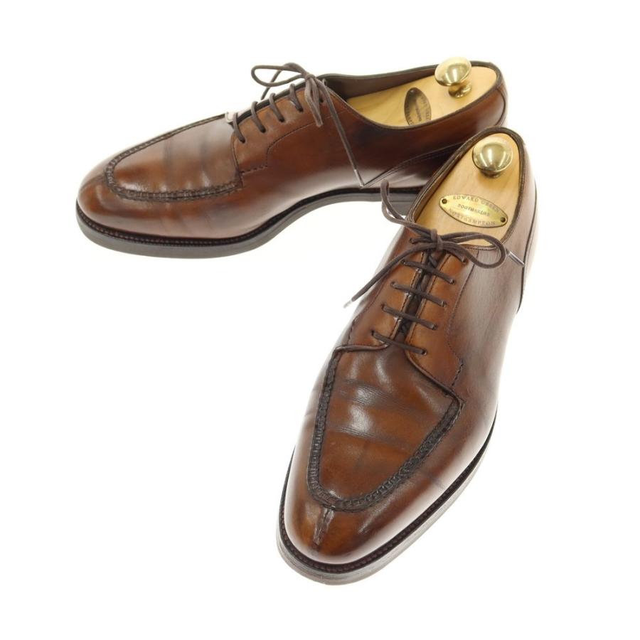 【中古】エドワードグリーン EDWARD GREEN バーニーズニューヨーク別注 旧ロゴ DOVER Uチップ ドレスシューズ ブラウン