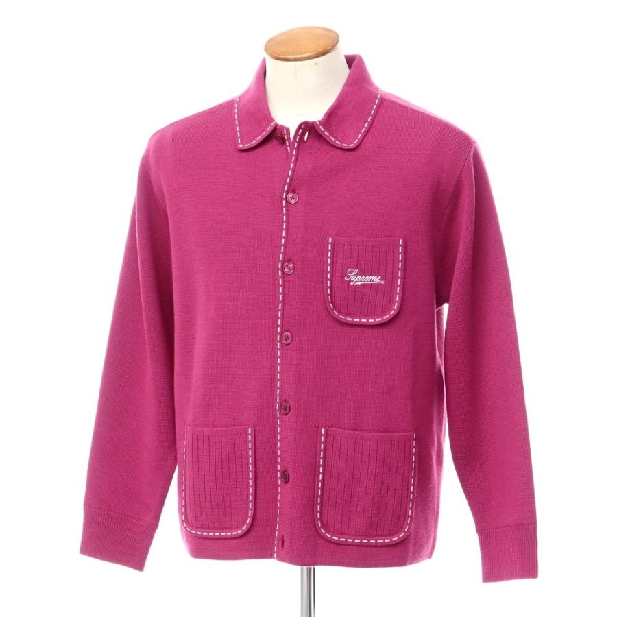 定番 Supreme Contrast Stitch Button Up laverite.mg