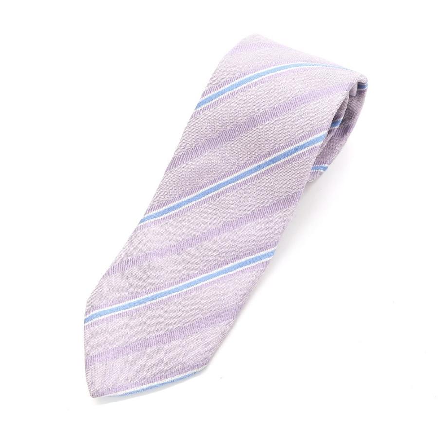 中古】ルイジ ボレッリ Luigi Borrelli ストライプ 3つ折り シルク