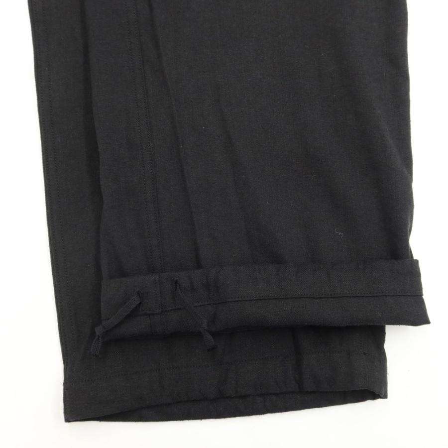 中古】アルテリア ULTERIOR シルクリネン ワイドパンツ ブラック