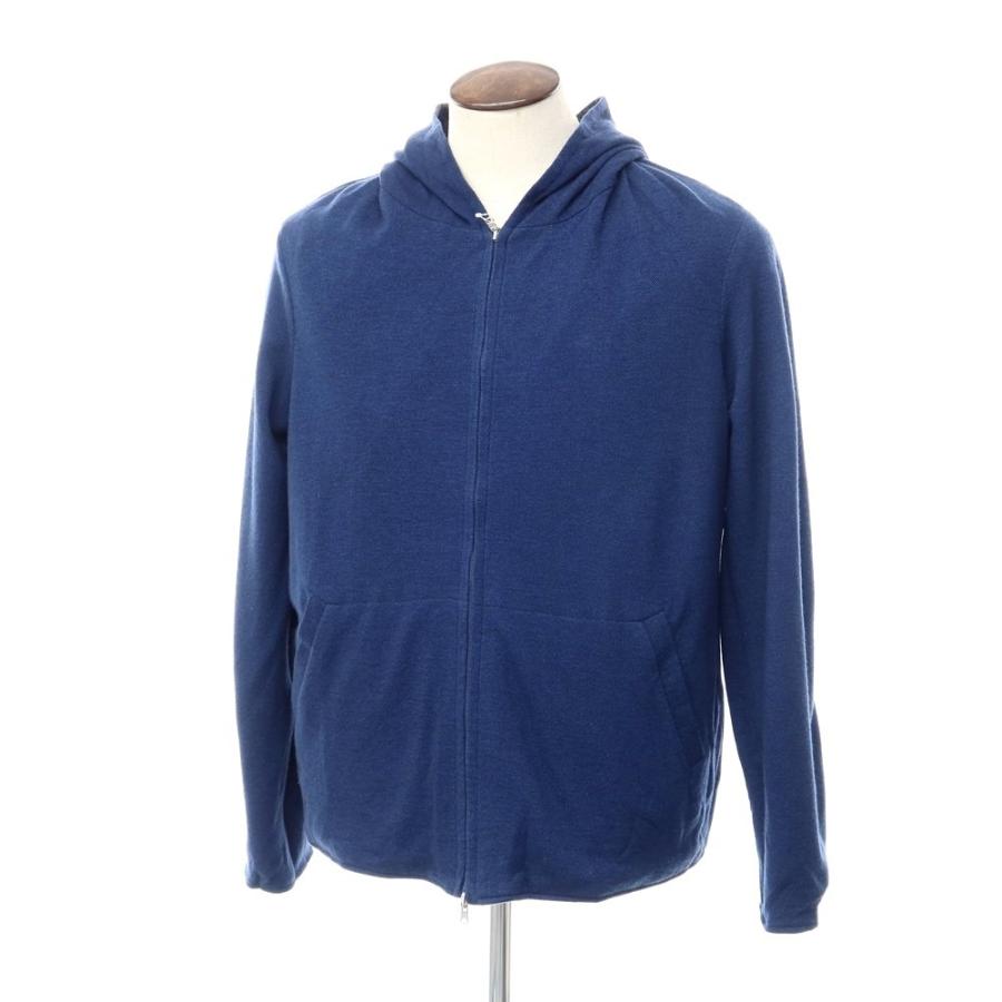 中古】グランサッソ GRAN SASSO リバーシブル カシミヤ ニットパーカー