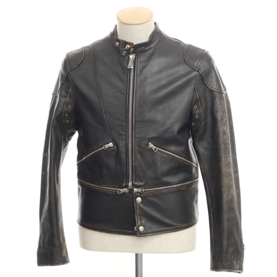 中古】ゴールデングース GOLDEN GOOSE カーフレザー ジップアップ