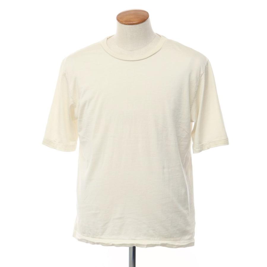 中古】サイドスロープ SIDE SLOPE シルク系 半袖 クルーネック T  