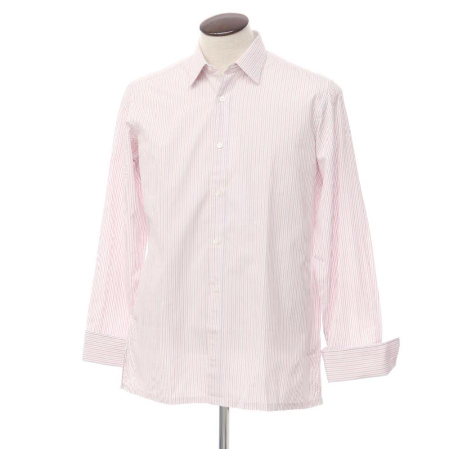 中古】シャルベ CHARVET コットン ダブルカフス レギュラーカラー 
