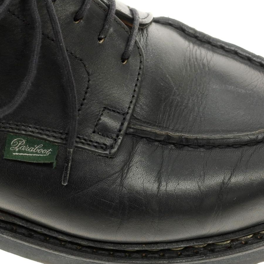 【中古】パラブーツ Paraboot CHAMBORD Uチップ ドレスシューズ ブラック【サイズ6 1/2 F】[APD]｜ritagliolibro｜09