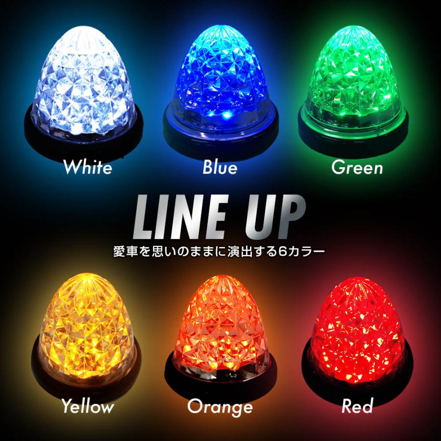 16連LED トラック 24v LED 青発光 青 サイドマーカー デイライト 24V