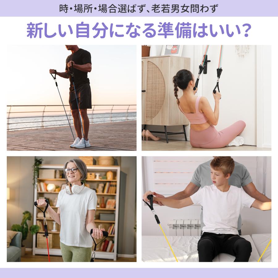 RITFIT トレーニングチューブセット 強度別5本セット フィットネス