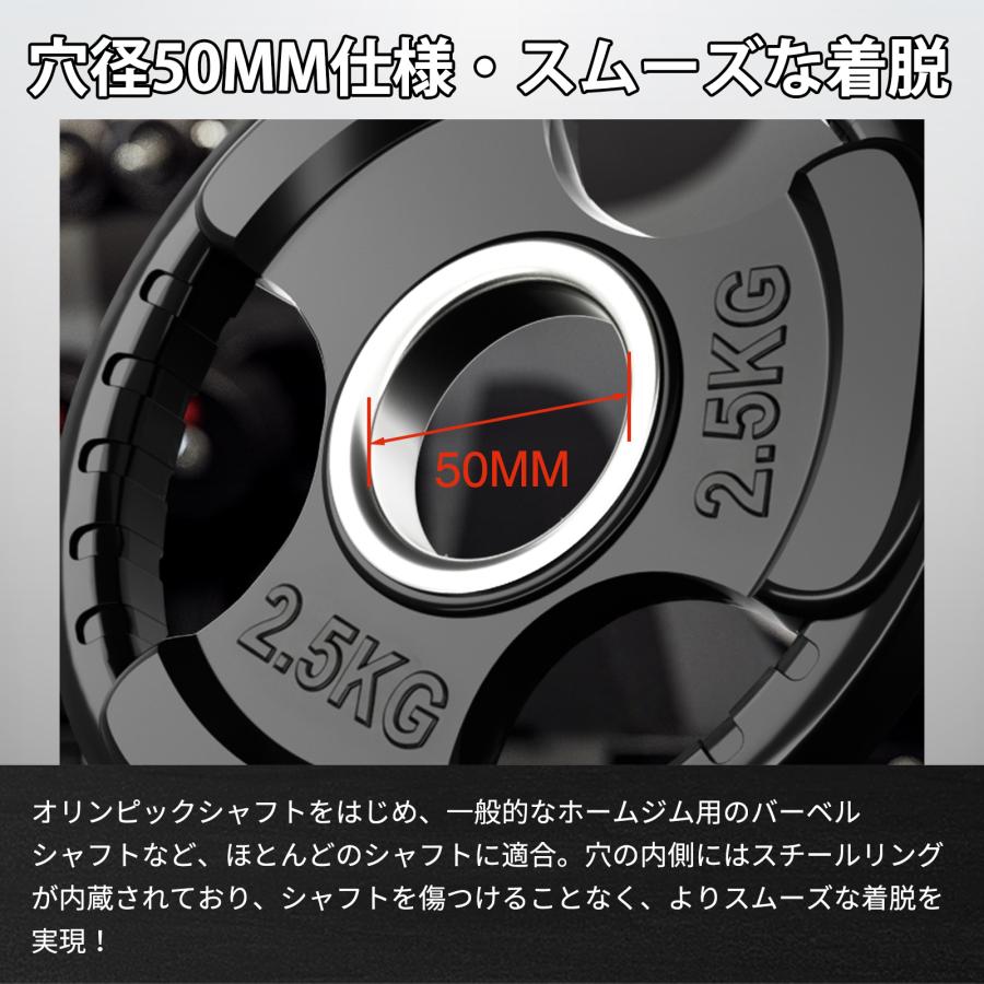 RITFIT アイアンプレート 50mm バーベルプレート ウェイトプレート 2.5