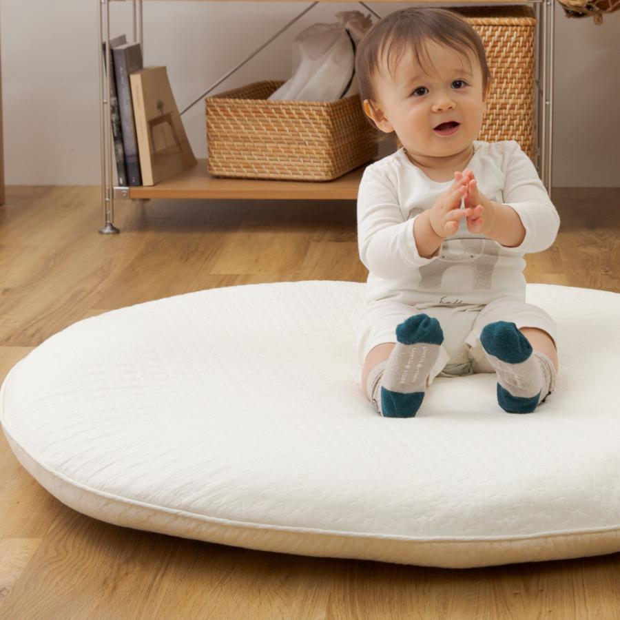 イブル ベビーマット 直径100cm 円形 厚手 おしゃれ 洗える カバー コットン 綿100 インテリアショップリトマート 通販 Yahoo ショッピング
