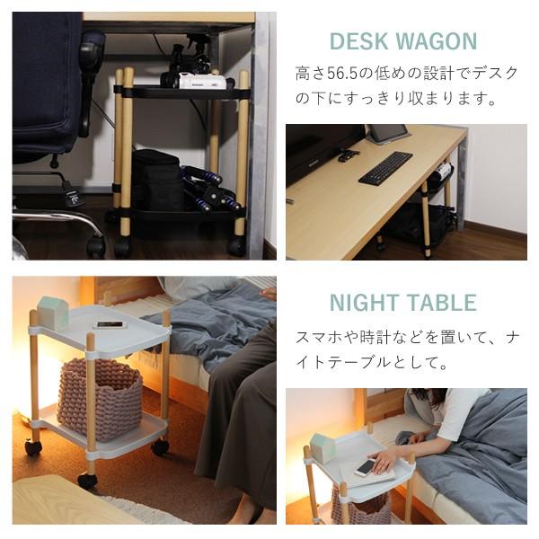 キャスター付きワゴン 2段 キッチンワゴン ダイニングテーブル下ワゴン ランドセル置き場 デスク下収納ワゴン おしゃれ Esw 3305 インテリアショップリトマート 通販 Yahoo ショッピング