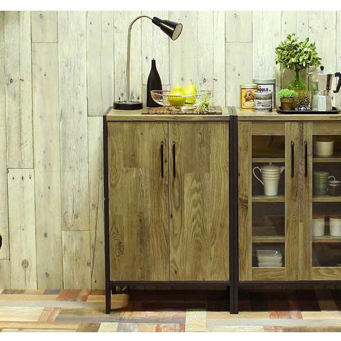 キャビネット 本棚 扉付き リビング 収納 小さいキャビネット おしゃれ Sr Vnt 9060d インテリアショップリトマート 通販 Yahoo ショッピング