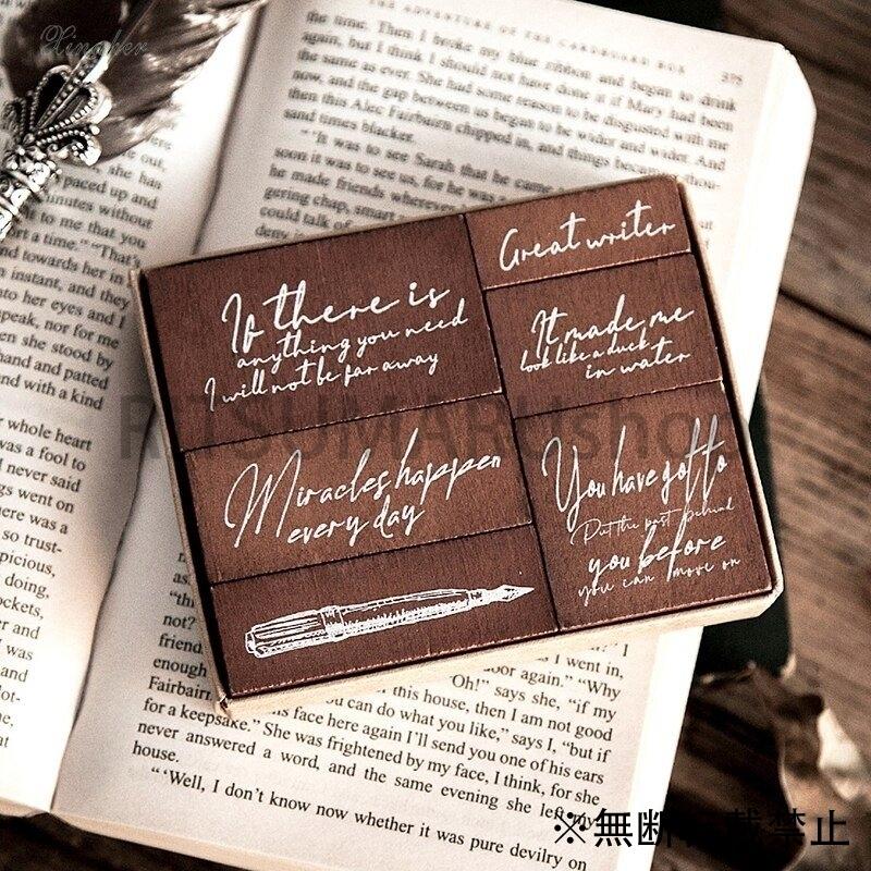 ゴムスタンプ 木製 英語 英文 詩 ペン 花 文房具 Diy クラフト Ritsu Ritsumarushop 通販 Yahoo ショッピング