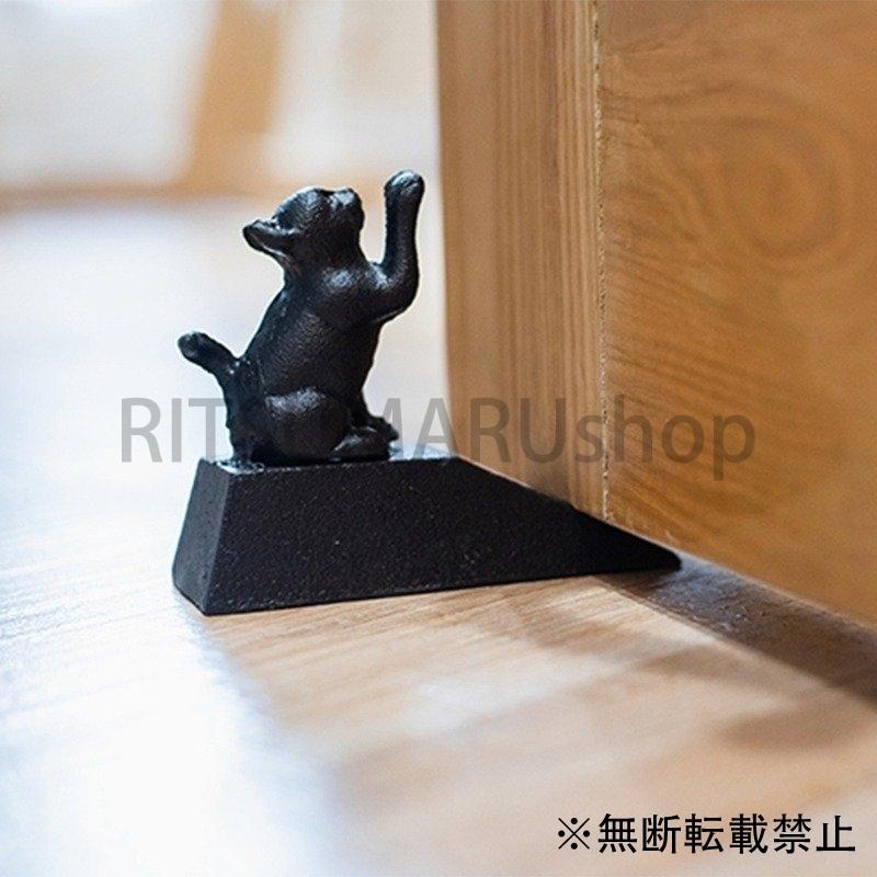 お歳暮 ドアストッパー 猫 ブラック かわいい 2個 人気が高い Turningheadskennel Com