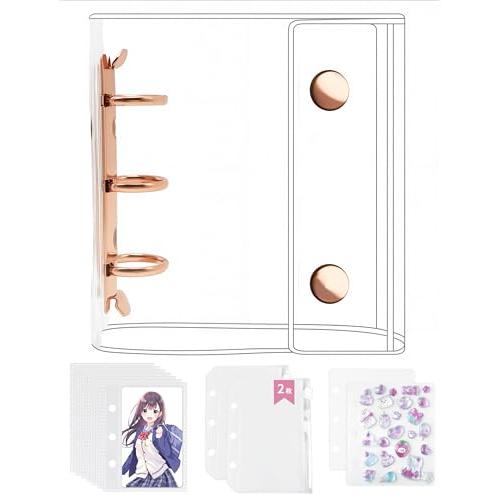 しおり　20個　A7バインダー　＋　ミニシール帳　クリアファイル 10枚付 GOKEI シール帳 プラバン 透明 A8 ミニ バインダー リフィル*20枚