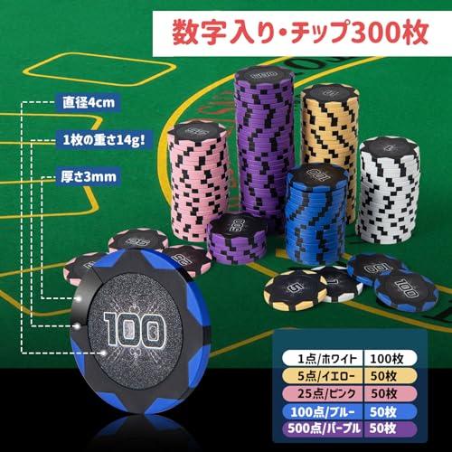 BestBuy ポーカーチップ ポーカーセット 数字入り チップ300枚