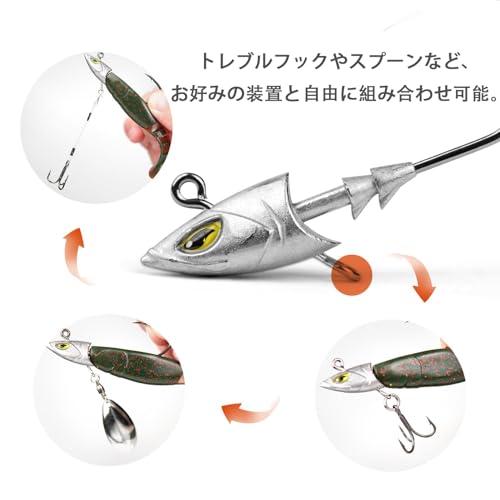 FINNECT ジグヘッド 10枚入り 14g/21g/28g/42g 3Dアイ 海釣 スズキ