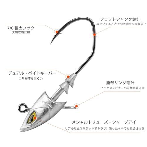 FINEST ジグヘッド FINNECT ジグヘッド 10枚入り 14g/21g/28g/42g 3Dアイ 海釣