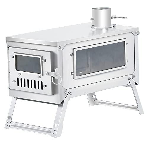 Soomloomチタン製折り畳み式薪ストーブ3m高い巻き煙突ウード暖炉テント