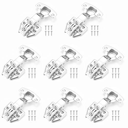 8個セット スライド蝶番 35ミリ 半かぶせ ネジ付き スライド丁番 銅の芯 ヒンジ 油圧式 扉 家具 クローゼット 下駄箱 システムキッチン等に適用 建築部品 全かぶ | ブランド登録なし