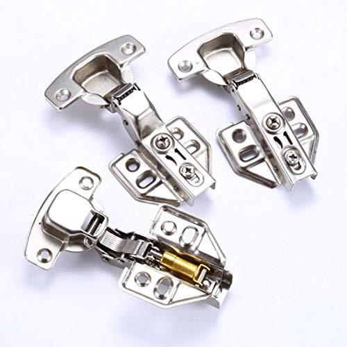 8個セット スライド蝶番 35ミリ 半かぶせ ネジ付き スライド丁番 銅の芯 ヒンジ 油圧式 扉 家具 クローゼット 下駄箱 システムキッチン等に適用 建築部品 全かぶ | ブランド登録なし | 06