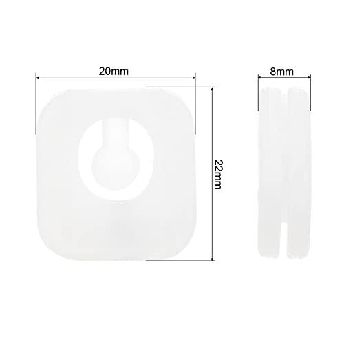 PATIKIL テニス振動ダンパー 2個 四角形 シリコンショックアブソーバー ラケットストリングダンピング テニスラケット用 クリア | ブランド登録なし | 01