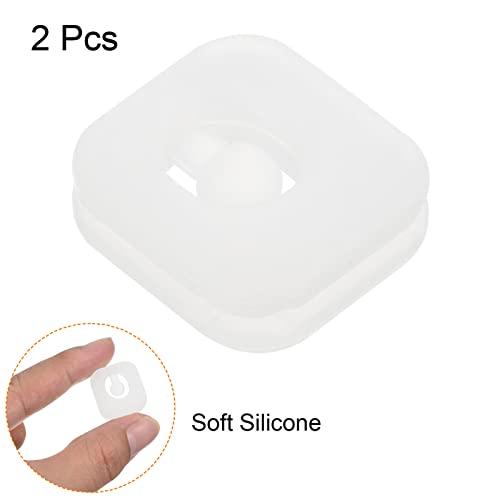 PATIKIL テニス振動ダンパー 2個 四角形 シリコンショックアブソーバー ラケットストリングダンピング テニスラケット用 クリア | ブランド登録なし | 02