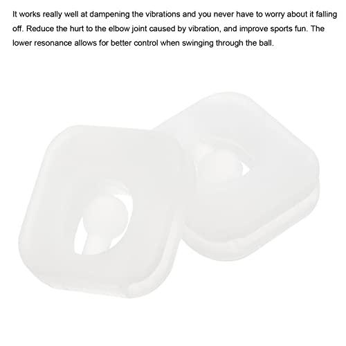 PATIKIL テニス振動ダンパー 2個 四角形 シリコンショックアブソーバー ラケットストリングダンピング テニスラケット用 クリア | ブランド登録なし | 03