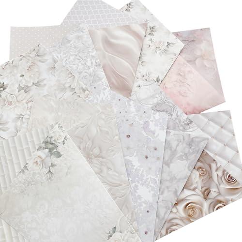 TOHYAN A4 両面デザインペーパー ホワイト系柄 上質紙90 デザぺ 包装紙