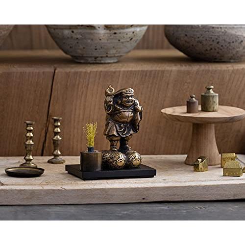 吉兆七福神 大黒天 銅製/上味色 仏師：旭峰 原型＿仏像 置物 七福神 高岡