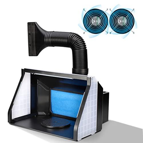 Anesty 塗装ブース 2基フアン LED照明 スプレーブース 明るさ 風量 無