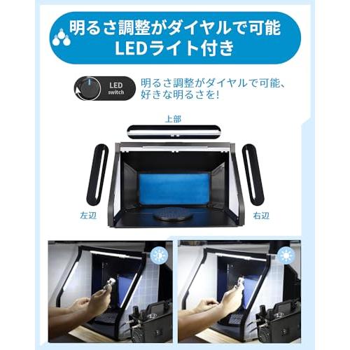 Anesty 塗装ブース 2基フアン LED照明 スプレーブース 明るさ 風量 無