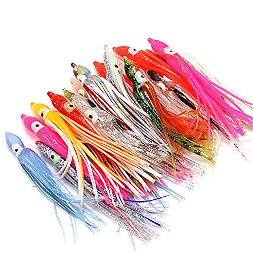 Wellvie タコベイト ランダムカラー  10cm /20本セット  タコ釣り タラ釣り/イカ釣り/インチク/タイラバ/メタルジグ/仕掛け/釣り/フィッシング/回遊魚/タチウオ | ブランド登録なし