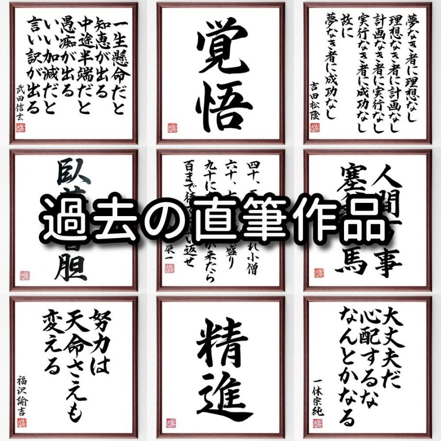 澤柳政太郎の名言「知らないのは恥ではない、知ろうとしないのが恥である」額付き書道色紙／直筆済み｜rittermind｜04