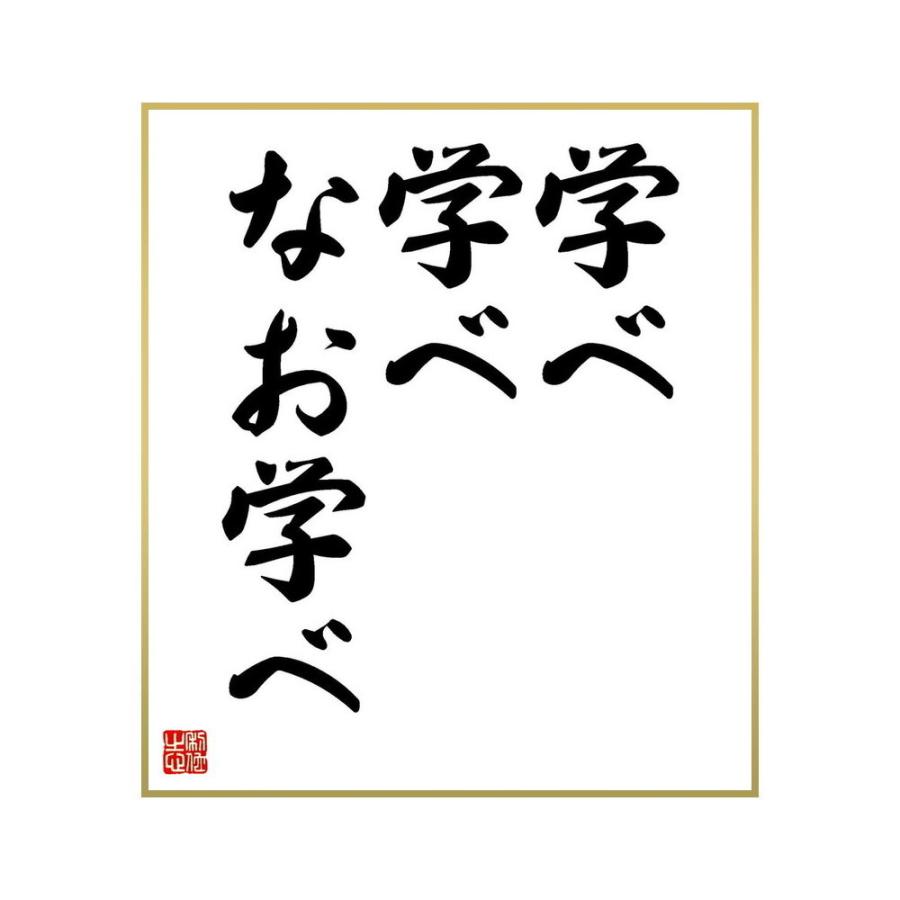 書道色紙 ウラジーミル レーニンの名言 学べ なお学べ 受注後直筆 海外並行輸入正規品