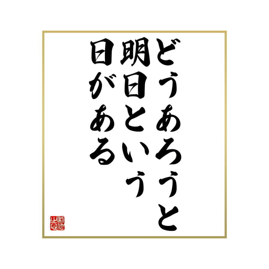 人気激安 書道色紙 ミッチェルの名言 どうあろうと 明日という日がある 受注後直筆 Shipsctc Org
