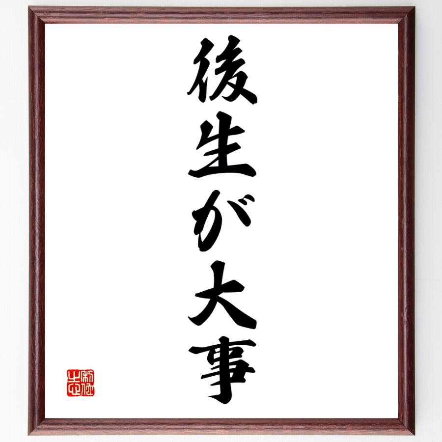 上品 名言 後生が大事 額付き書道色紙 受注後直筆 Dprd Jatimprov Go Id