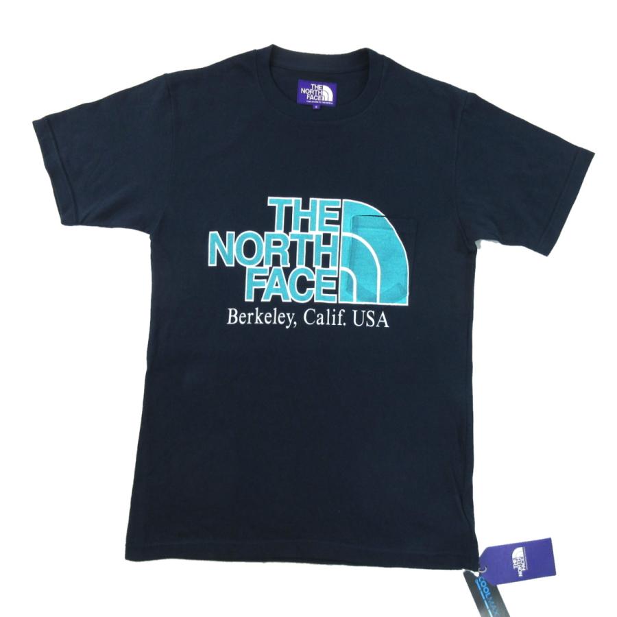 THE NORTH FACE PURPLE LABEL H/S Logo Pocket Tee 半袖Tシャツ ネイビー ザ ノースフェイス パープルレーベル NT3915N ネコポス発送｜riv-8