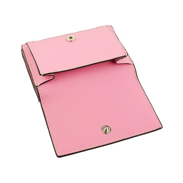 LOEWE ピンク エンボス 二つ折り財布 LOEWE（ロエベ） 財布 折財布 ミニ コンパクト エンボス アナグラム