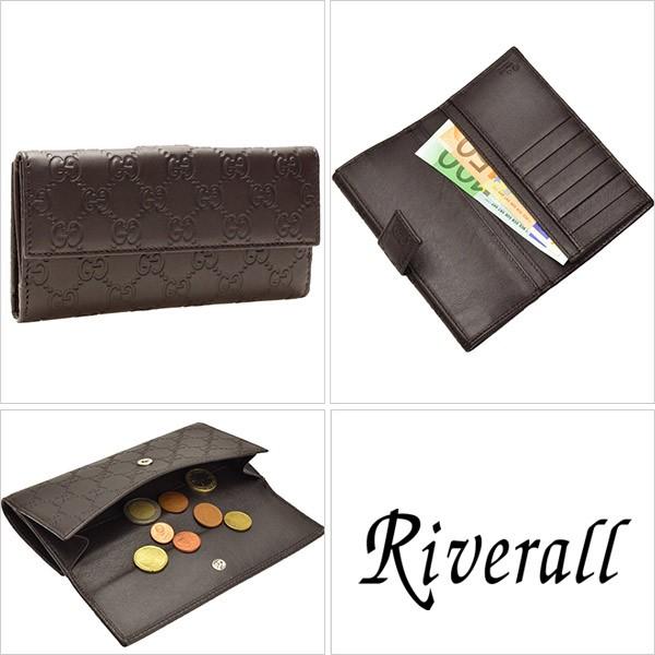 グッチ GUCCI 二つ折り長財布 メンズ GG グッチシマ 143389 アウトレット レディース｜riverall-men｜02