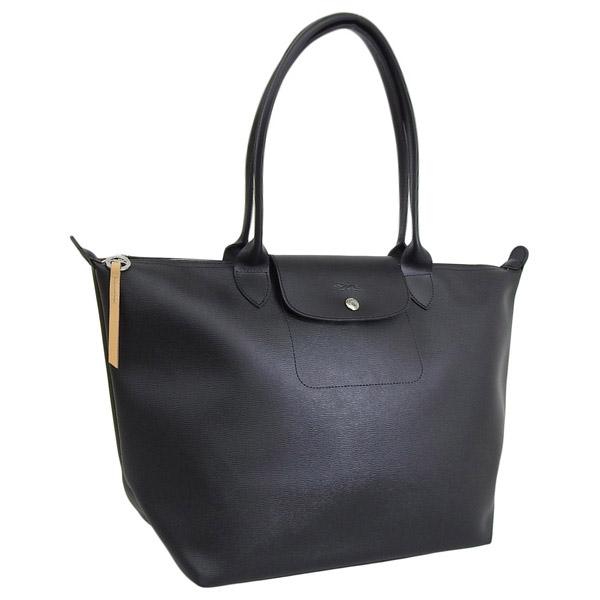 大容量　LONGCHAMP ロンシャン トートバッグ 黒 ホースロゴ LONGCHAMP（ロンシャン） バッグ レディース トートバッグ ルプ