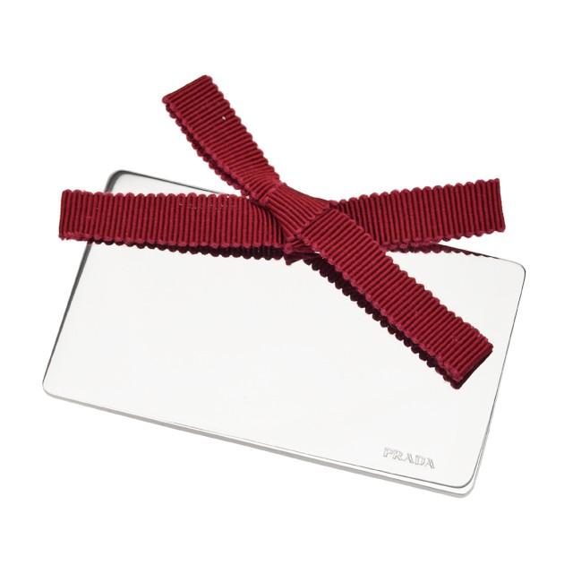 新品 PRADA ♡ リボン ショルダーウォレット PRADA（プラダ） ショルダーウォレット 長財布 ミラー付 チェーン ミニ