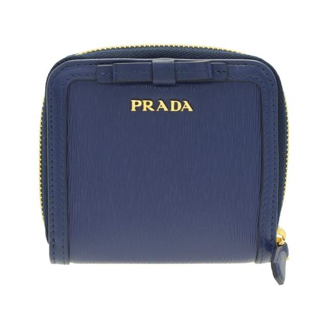 値下げ☆新品・未使用 プラダ 二つ折り財布 1ML522 PRADA】プラダ『リボン 二つ折り短財布』1ML522 レディース 1週間保証
