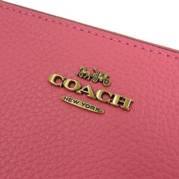COACH コーチ ポーチ 小物入れ レザー ピンク レディース 22592
