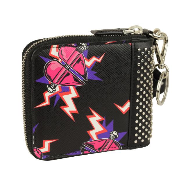 PRADA（プラダ） 財布 折財布 二つ折り メンズ ハート アウトレット