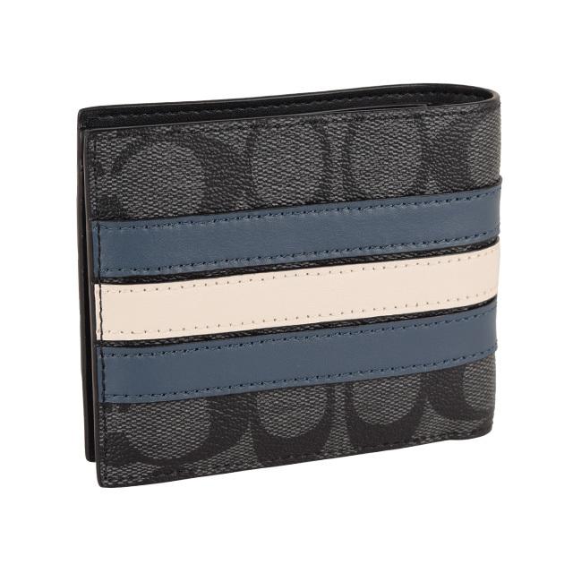 COACH（コーチ） 財布 折財布 二つ折り 札入れ メンズ カードケース付