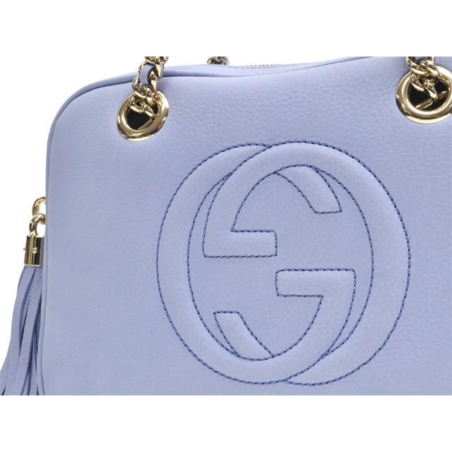 グッチ 308983 SOHO ダブルチェーン スモールショルダーバッグ レザー GUCCI; Soho Chain Shoulder bag Navy Blue Leather 308983