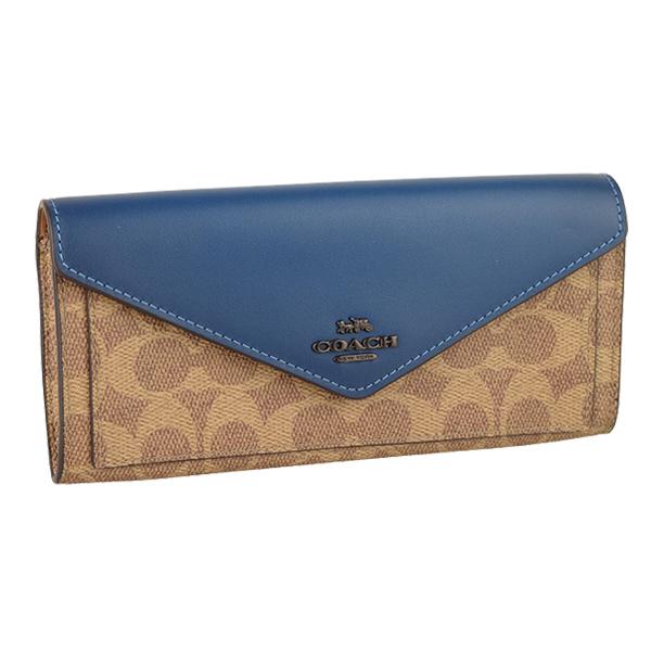 COACH（コーチ） 財布 長財布 二つ折り シグネチャー アウトレット