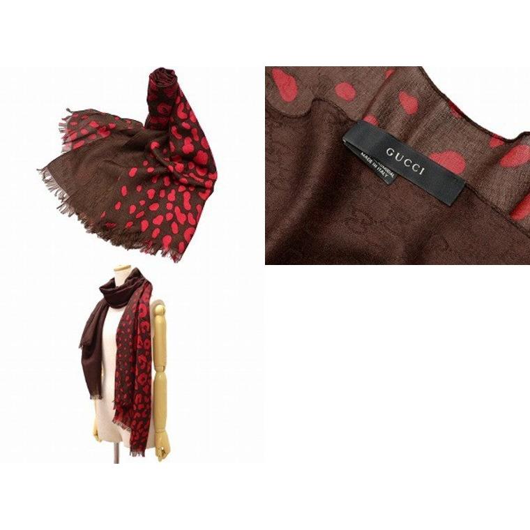 GG グッチGUCCI マフラー ストール レオパード柄 325338 アウトレット