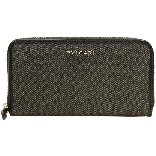 ブルガリ　長財布　ラウンドジップ　ウィークエンド　PVC　レザー　グレー BVLGARI（ブルガリ） 財布 長財布 ラウンドファスナー WEEKEND