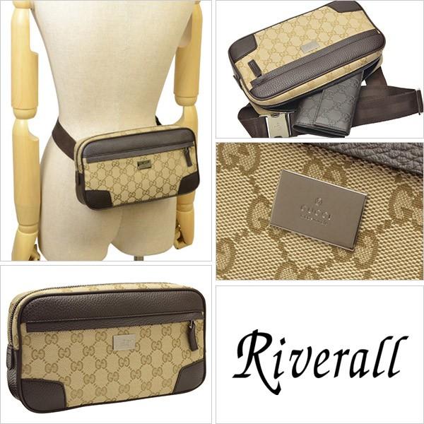 GGキャンバス グッチ バッグ GUCCI メンズ ウエストポーチ ヒップ